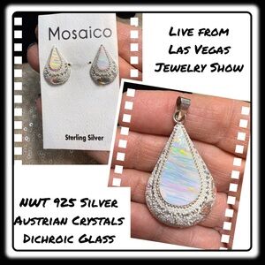 NWT Mosaico Austrian Crystal pendant necklace & earrings 💕💕 new line! 💕💕
